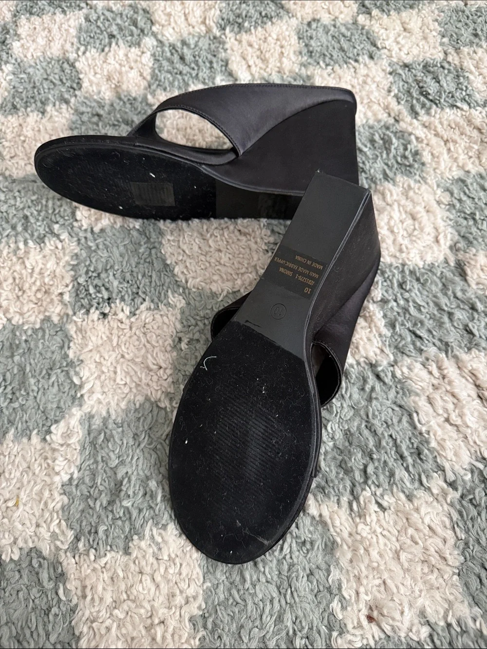 Black Wedge Thong Sandals - Women's Contemporary Heels